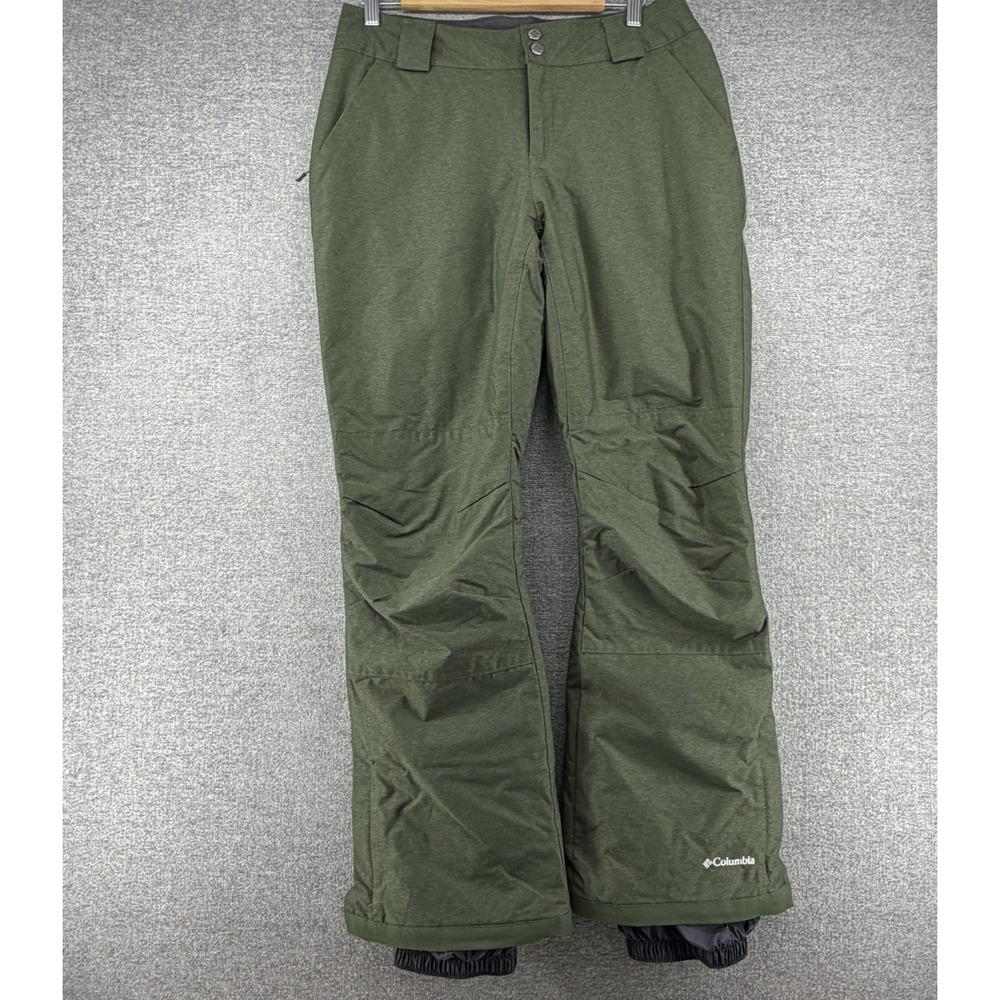 Columbia Omni Heat Ski Pants Women Size Medium Green SnowBoarding Omni Tech